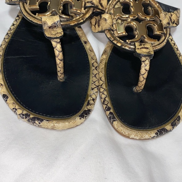 Tory Burch Black and Tan Slide Sandals - Picture 5 of 5